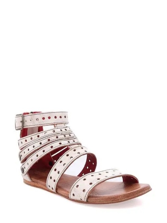 Bed Stu Artemis Gladiator Sandals Nectar Lux Ivory Distressed Leather Size 5.5 main image 0